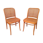 Set de 2 chaises cannées vintage