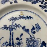 Flat plate in Chinese blue XVIII or XIX Blue and white décor