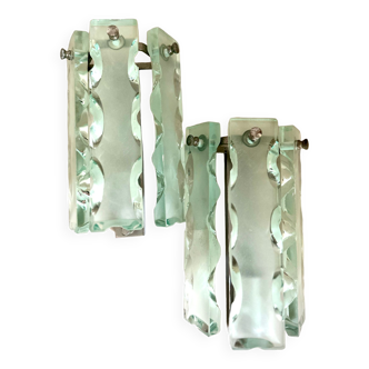 Pair of  vintage murano glass wall lights
