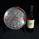 English service tray in engraved silver metal