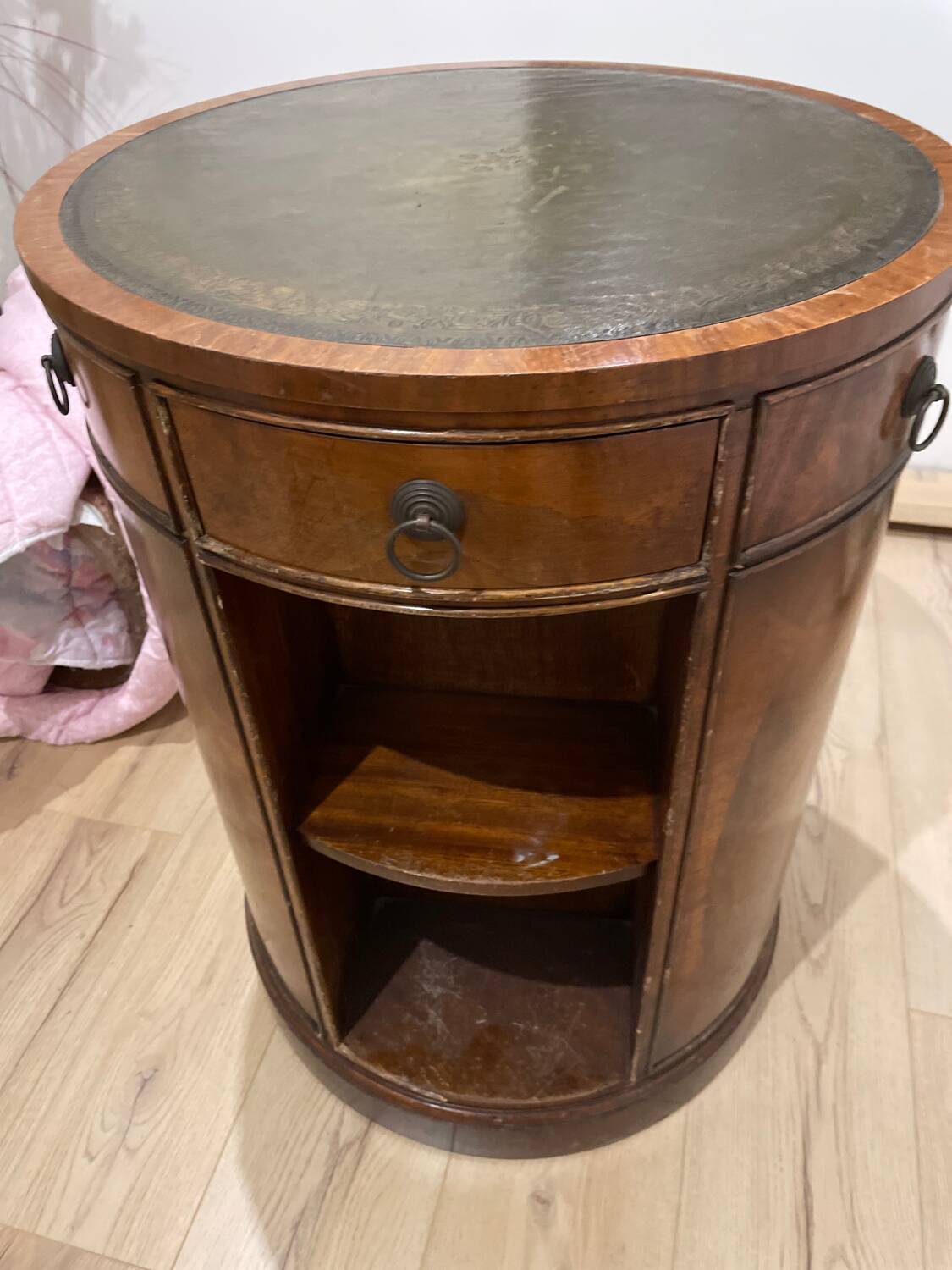 Swivel English bookcase