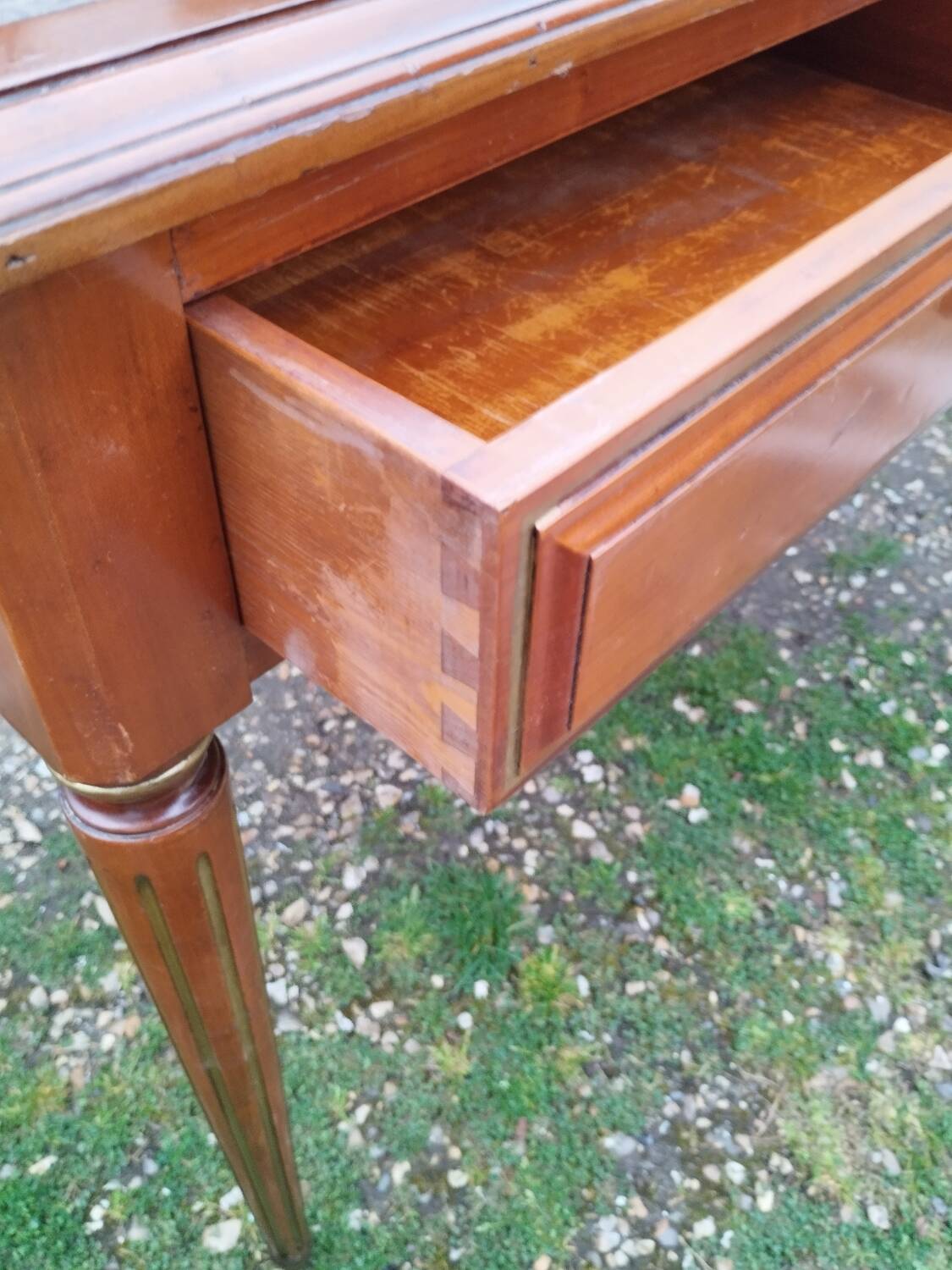 Bureau plat ancien style louis xvi