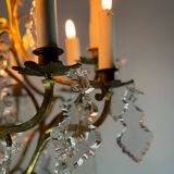 Louis XV style cage chandelier in gilded bronze decorated with tassels circa 1920