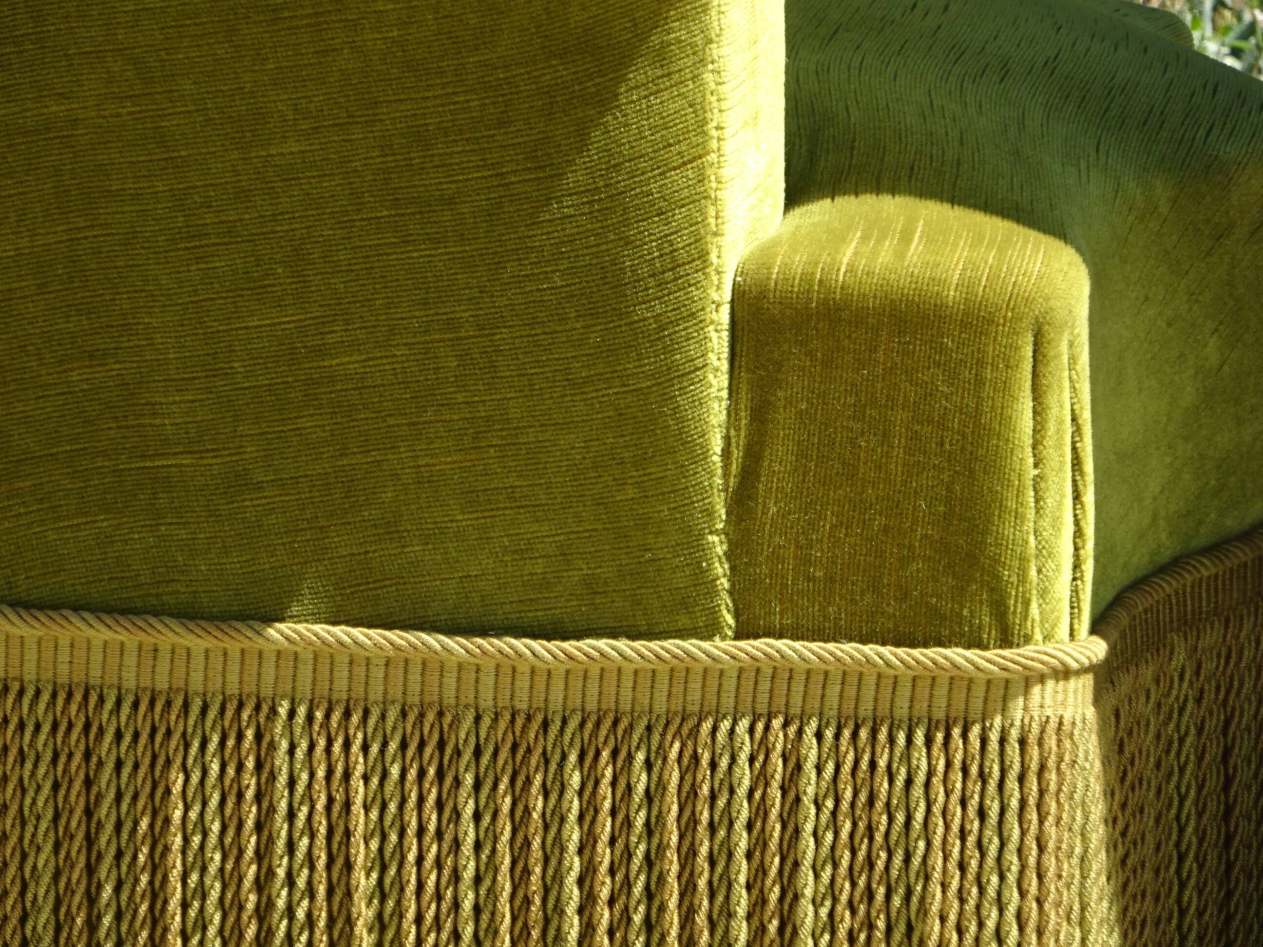 Fauteuils crapauds en velours vert, les 2