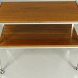 1970s Walnut and Chrome Trolley