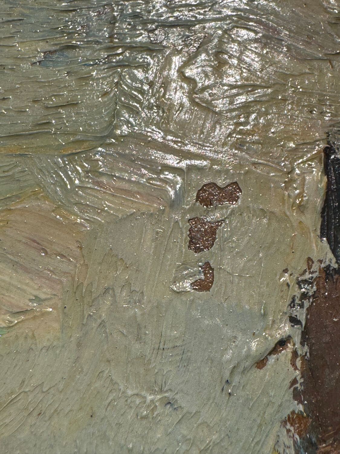 Antique painting, seascape signed Louis Dufour, dated 1943