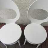Pair chairs bauman model white Seagull