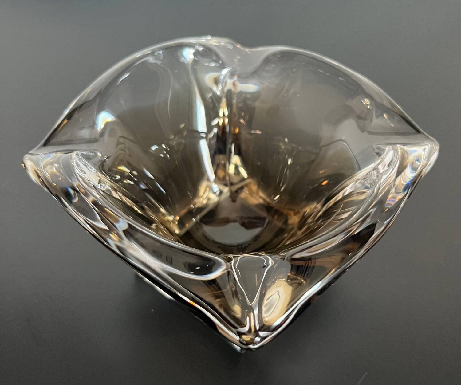 Thick glass ashtray from the 80s