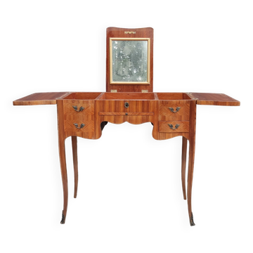 Ancien meuble coiffeuse style Louis XV