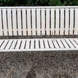 Metal and wood outdoor bench