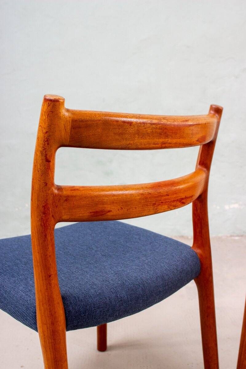 Set of 2 Model No. 84 Teak Chairs by Niels Otto Møller, Denmark, 1960s