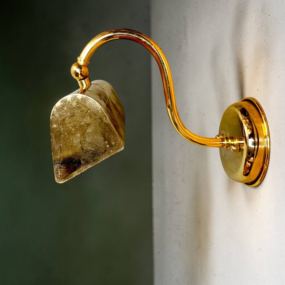 Industrial brass adjustable  wall picture light