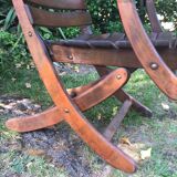 Vintage wooden herlag folding armchair
