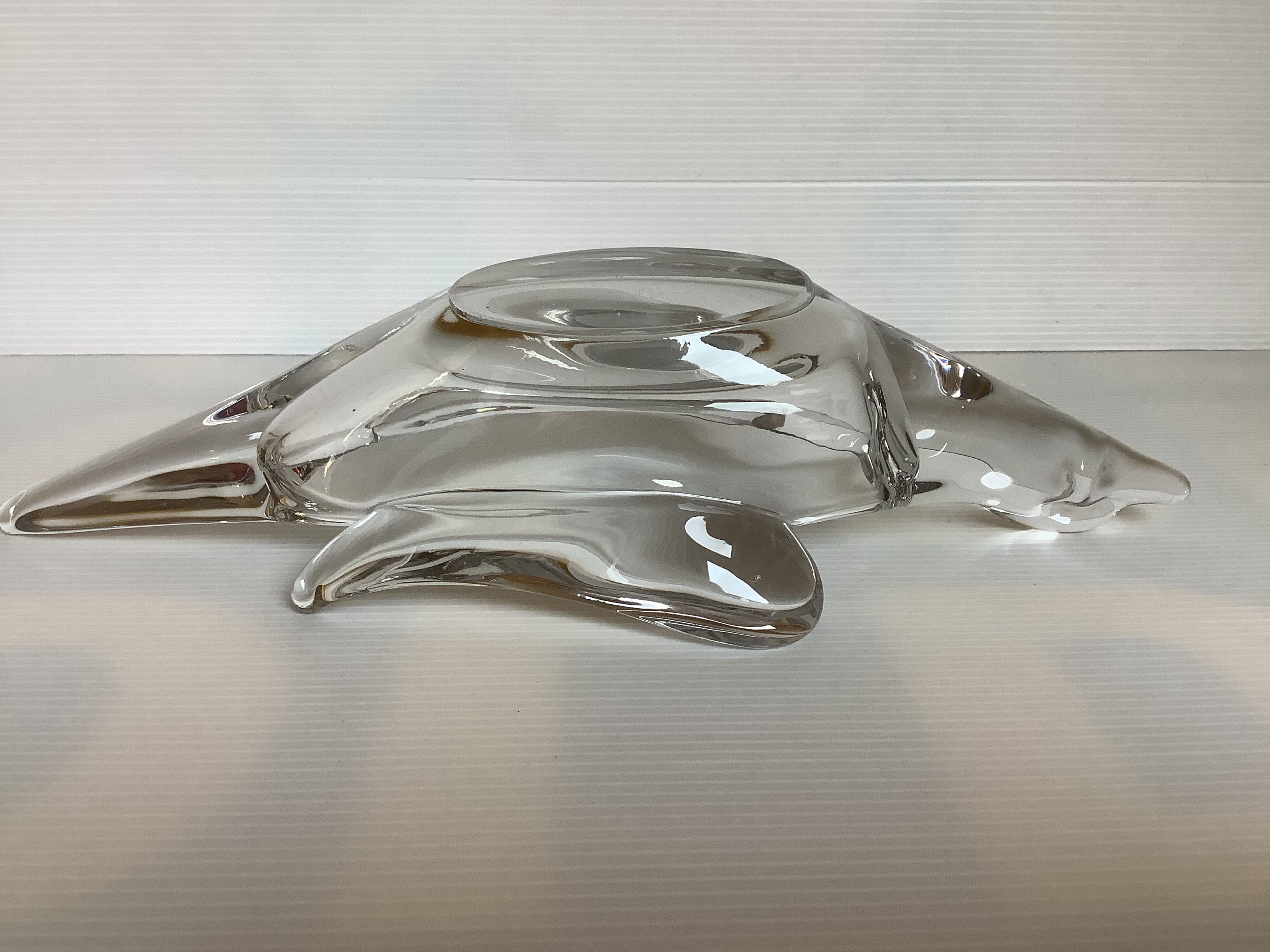 Trinket bowl swallow crystal valves the chatel France