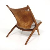 "Krysset / The Cross Chair" armchair Fredrik Kayser, Gustav Bahus, Norway, 1960