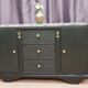 Old art deco chest of drawers restyled wagon green.