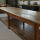 Large solid oak draper's table, 1950s