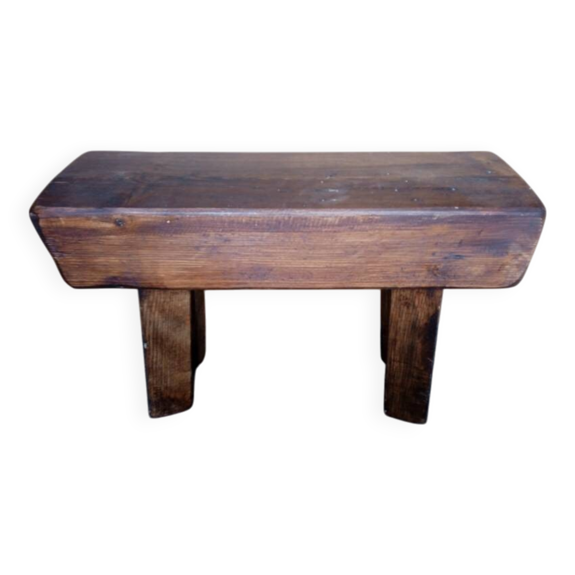 Brutalist bench/stool in solid wood