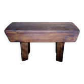 Banc / tabouret brutaliste en bois massif