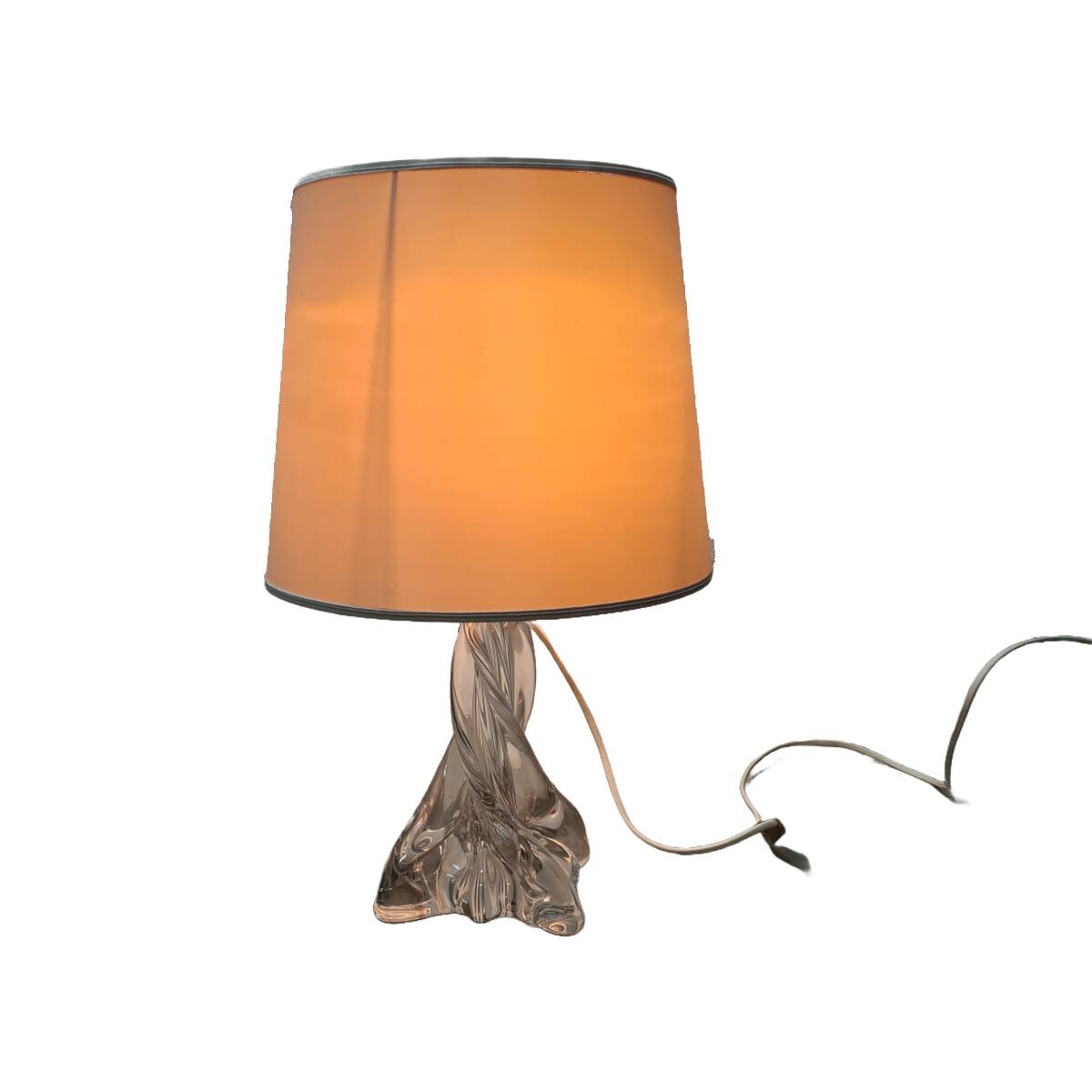 French Crystal Table Lamp By Baccarat, 1950s