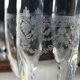 Six flûtes à champagne en cristal