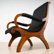 19th-Century Biedermeier Cherrywood Armchair, Germany, circa 1830-1850