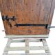 hand-forged studded castle doors + frame from the 1800s/1900s