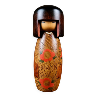 Kokeshi Camelia by Usaburo, Japan, 1970s