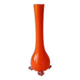 Orange opaline soliflore vase