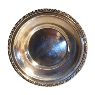 Silver metal serving plate lancel paris