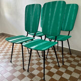 Green skai chairs from the 1950s