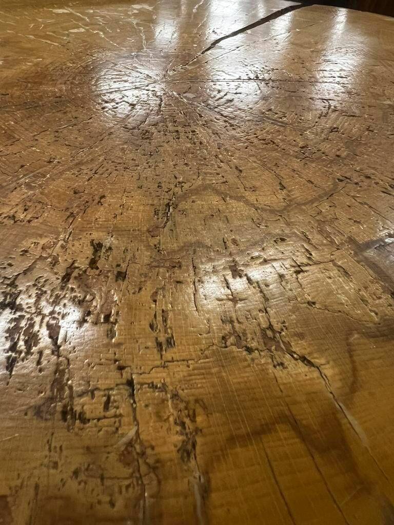 Vintage sturdy coffee table / coffee table with solid top