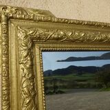 Antique wooden mirror with gilded stucco 65x83cm