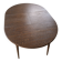 Vintage extendable round table in dark brown wood, Ø100 to Ø140 cm