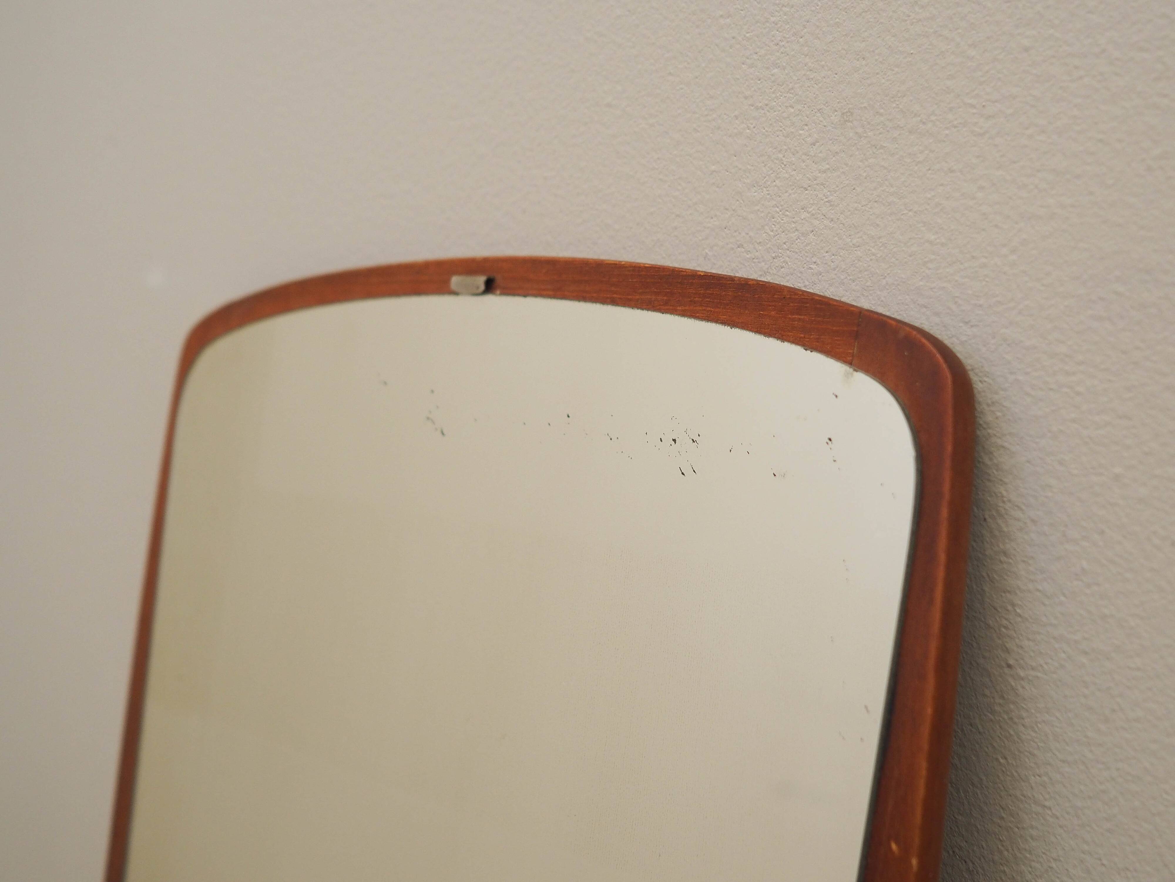 Mirror in teak frame, Danish design, 1970s, production: Denmark