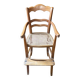Old wooden children's chair – caned seat – rustic furniture
