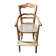 Old wooden children's chair – caned seat – rustic furniture