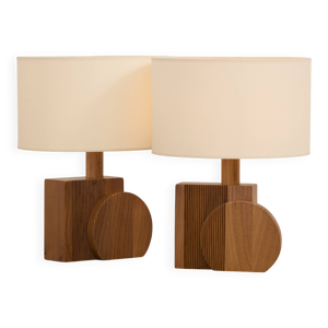 Paire de lampes artisanales