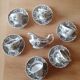6 tasses porcelaine anglaise et soucoupes