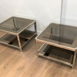 Pair of pieces of sofa tinted glass