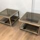 Pair of pieces of sofa tinted glass