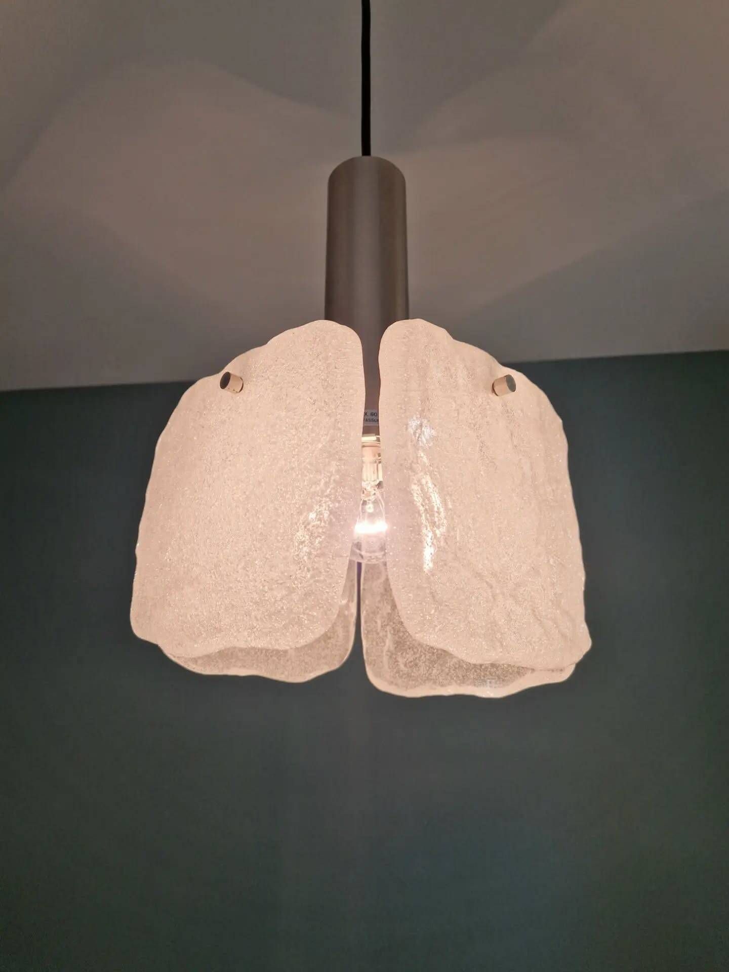 Frosted glass suspension, Kalmar Francken, 1970