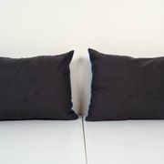Handmade blue ikat velvet pillows