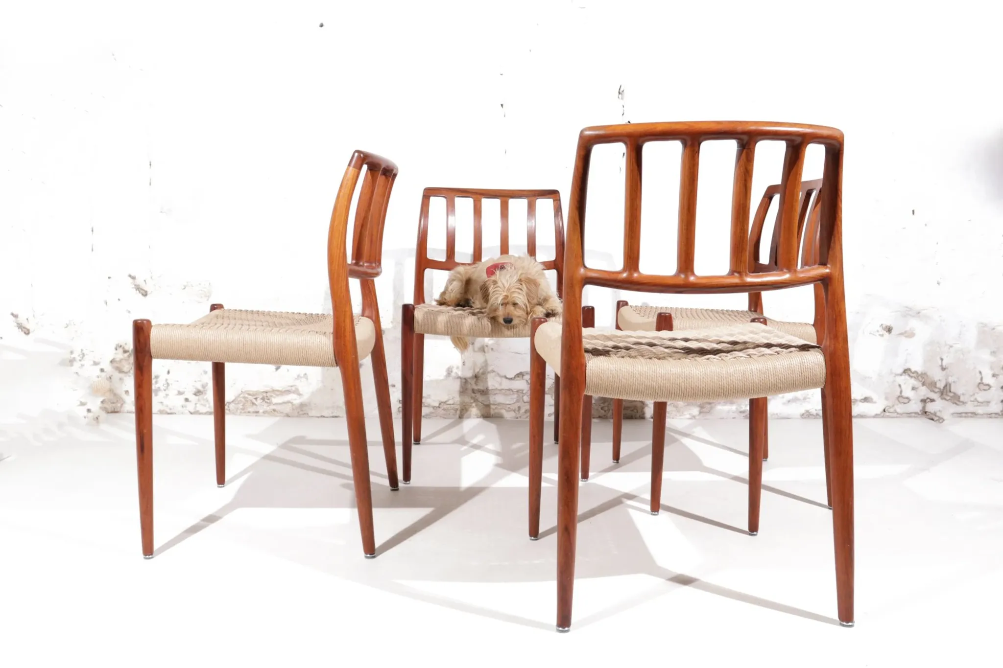 Set of 4 Niels Moller Model 83 rosewood dining chairs, Denmark, 1975