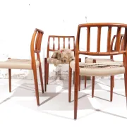 Set of 4 Niels Moller Model 83 rosewood dining chairs, Denmark, 1975