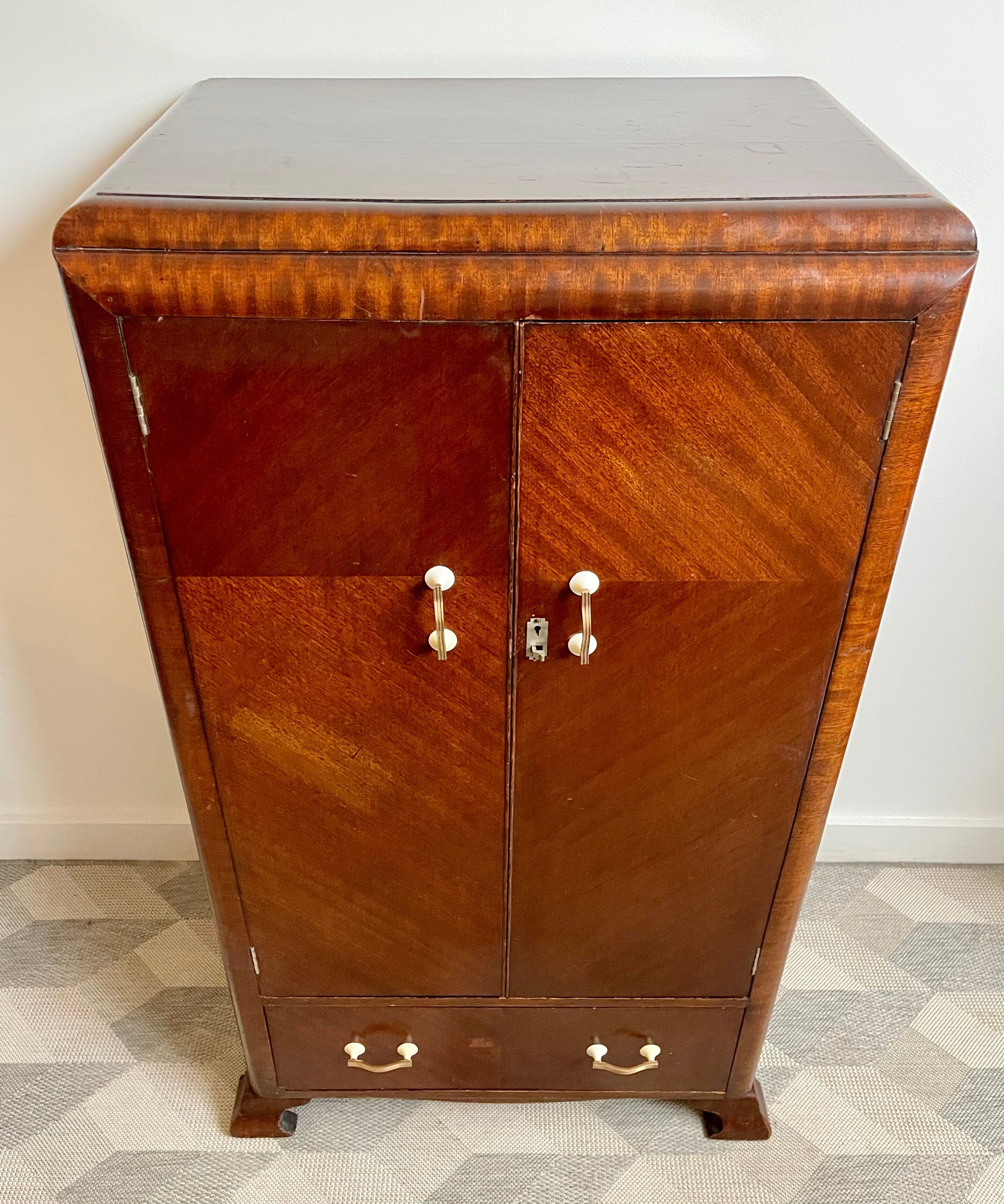 Art deco gentleman's single wardrobe