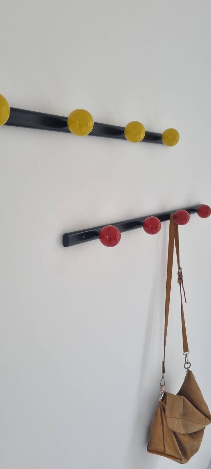 Duo of 4 and 5 ball coat racks