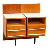 Paire de tables de chevet entièrement rénovées par Mojmír Požár, années 1960, Tchécoslovaquie