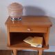 Scandinavian bedside oak compass feet 50-60s