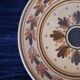 Old HB Quimper Plate Ceramic Geometric Floral Design Brown Yellow